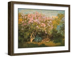 Blossoming Lilac in the Sun, c.1873-Claude Monet-Framed Art Print