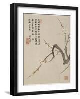 Blossoming Plum from a Flower Album of Ten Leaves, 1656-Shengmo Xiang-Framed Giclee Print