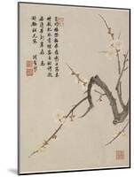 Blossoming Plum from a Flower Album of Ten Leaves, 1656-Shengmo Xiang-Mounted Giclee Print