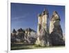 Blossoming Tree and Fairy Chimneys Near Pasabagi, Tuff Stone, Gšreme, Cappadocia, Anatolia, Turkey-Rainer Mirau-Framed Photographic Print