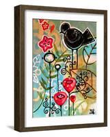 Blossoms and Blackbirds-Natasha Wescoat-Framed Giclee Print