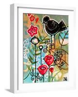 Blossoms and Blackbirds-Natasha Wescoat-Framed Giclee Print