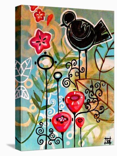 Blossoms and Blackbirds-Natasha Wescoat-Stretched Canvas