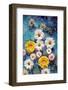 Blossoms in Water with Hand Drawing Floral Ornaments, Photographic Layer Work-Alaya Gadeh-Framed Photographic Print