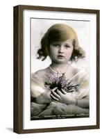 Blossoms of Childhood No.3: Heather, Early 20th Century-J Beagles & Co-Framed Giclee Print