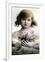 Blossoms of Childhood No.3: Heather, Early 20th Century-J Beagles & Co-Framed Giclee Print