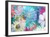 Blossoms of Dahlia and Daisy Star, Poetic Photographic Layer Work-Alaya Gadeh-Framed Photographic Print