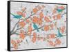 Blossoms with Birds-Diane Stimson-Framed Stretched Canvas