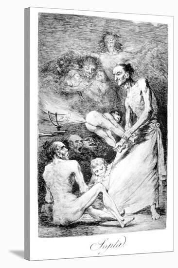 Blow, 1799-Francisco de Goya-Stretched Canvas