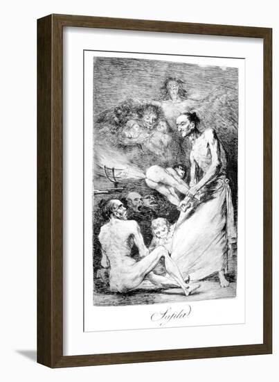 Blow, 1799-Francisco de Goya-Framed Giclee Print