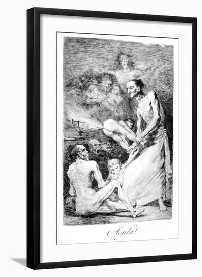 Blow, 1799-Francisco de Goya-Framed Giclee Print