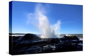 Blow Hole Catapult Surge, Tow Hill, Naikoon Provincial Park, Haida Gwaii-Richard Wright-Stretched Canvas