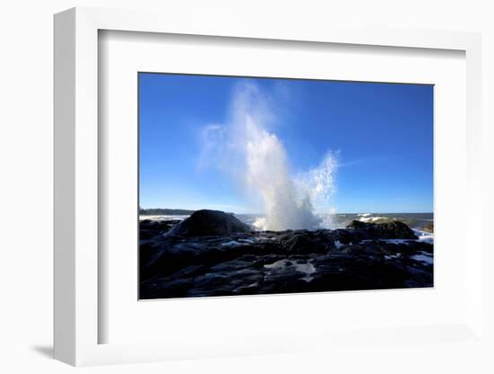 Blow Hole Catapult Surge, Tow Hill, Naikoon Provincial Park, Haida Gwaii-Richard Wright-Framed Photographic Print