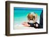 Blowfish or Puffer Fish in the Hands of a Diver-Arazdurdyev Konstantin-Framed Photographic Print