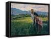 Blowfly (Peasant Girl in the Fields with Young Suitor)-Noe Bordignon-Framed Stretched Canvas