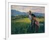 Blowfly (Peasant Girl in the Fields with Young Suitor)-Noe Bordignon-Framed Art Print