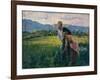 Blowfly (Peasant Girl in the Fields with Young Suitor)-Noe Bordignon-Framed Art Print