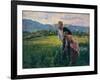 Blowfly (Peasant Girl in the Fields with Young Suitor)-Noe Bordignon-Framed Art Print