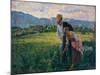 Blowfly (Peasant Girl in the Fields with Young Suitor)-Noe Bordignon-Mounted Art Print