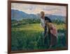 Blowfly (Peasant Girl in the Fields with Young Suitor)-Noe Bordignon-Framed Art Print