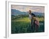 Blowfly (Peasant Girl in the Fields with Young Suitor)-Noe Bordignon-Framed Art Print