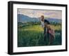 Blowfly (Peasant Girl in the Fields with Young Suitor)-Noe Bordignon-Framed Art Print