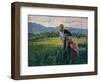 Blowfly (Peasant Girl in the Fields with Young Suitor)-Noe Bordignon-Framed Art Print