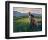 Blowfly (Peasant Girl in the Fields with Young Suitor)-Noe Bordignon-Framed Art Print