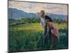 Blowfly (Peasant Girl in the Fields with Young Suitor)-Noe Bordignon-Mounted Art Print