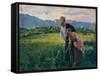 Blowfly (Peasant Girl in the Fields with Young Suitor)-Noe Bordignon-Framed Stretched Canvas