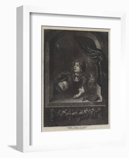 Blowing Bubbles-Caspar Netscher-Framed Giclee Print