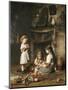 Blowing Bubbles-Alexei Alexevich Harlamoff-Mounted Giclee Print