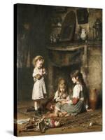 Blowing Bubbles-Alexei Alexevich Harlamoff-Stretched Canvas