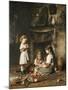 Blowing Bubbles-Alexei Alexevich Harlamoff-Mounted Giclee Print