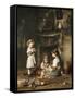 Blowing Bubbles-Alexei Alexeivich Harlamoff-Framed Stretched Canvas