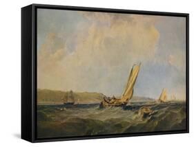 Blowing Hard-Off Cowes, 1834-George Hyde Chambers-Framed Stretched Canvas