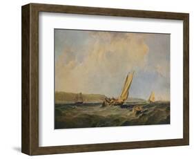 Blowing Hard-Off Cowes, 1834-George Hyde Chambers-Framed Giclee Print