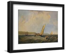 Blowing Hard-Off Cowes, 1834-George Hyde Chambers-Framed Giclee Print