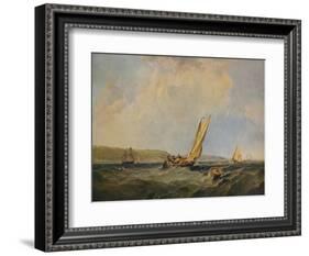 Blowing Hard-Off Cowes, 1834-George Hyde Chambers-Framed Giclee Print