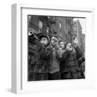 Blowing horns on Bleeker Street-The Chelsea Collection-Framed Giclee Print