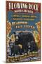 Blowing Rock, North Carolina - Black Bear Family Fall Colors-Lantern Press-Mounted Art Print
