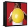 Blowing Up a Balloon-Ian Boddy-Framed Stretched Canvas