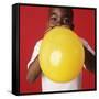 Blowing Up a Balloon-Ian Boddy-Framed Stretched Canvas