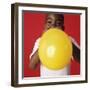 Blowing Up a Balloon-Ian Boddy-Framed Premium Photographic Print