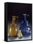 Blown and Colored Glass Jug AD-null-Framed Stretched Canvas