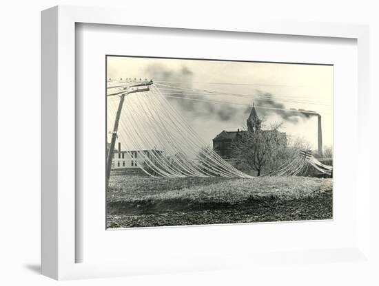Blown down Power Lines-Found Image Press-Framed Photographic Print