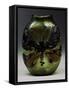 Blown Glass Vase with Butterfly in Colored Paste-Hans Stoltenberg Lerche-Framed Stretched Canvas