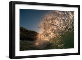 Blown Glass-Wave breaking off N. Stradbroke Island, Queensland, Australia-Mark A Johnson-Framed Photographic Print