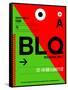 BLQ Bologna Luggage Tag I-NaxArt-Framed Stretched Canvas