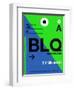 BLQ Bologna Luggage Tag II-NaxArt-Framed Art Print